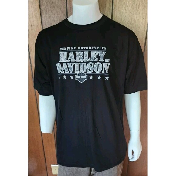 Longhorn Harley Davidson Grand Prairie Texas Mens 2xl Shirt 2 Sided Harley Brand - Picture 1 of 7